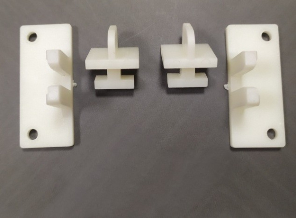 Комплект крепежных элементов для ручки-профиля (компл. 2 шт), пластик, белый, AFF