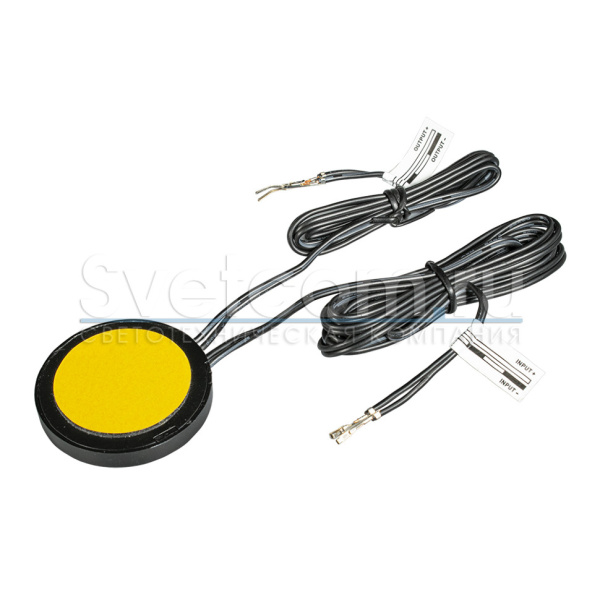 Выключатель емкостный накладной на касание через преграду ≤60мм, 12-24В/60-100Вт, шнур 1,5м, черный