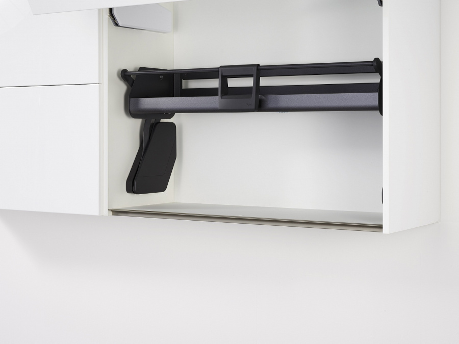 Выдвижная система Ай Мув в базу 600мм, 1 полка, в верхний шкаф, с довод., антрацит, Kessebohmer