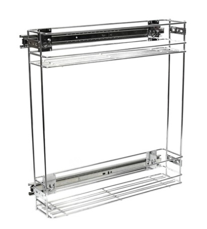 Корзина 150мм, 2 яруса, 110х470х450мм, боковое универсальное, без доводчика, Китай