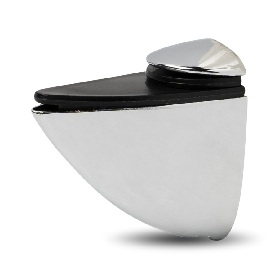 Полкодержатель 304 для ДСП, стекла и пластика, h=12мм, 10кг на пару, металл, матовый хром, JET