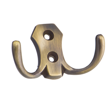 Крючок, KR 0020, двухрожковый, античная бронза