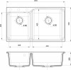 Мойка Rivelato AXEL 90D, 870х520x200 мм, топаз