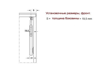 Подъемник ФриЛайт (тип D), Ш=200-1 200мм, В=275-600мм, 1,2-12,5 кг, универсальный, серый, Kessebohmer