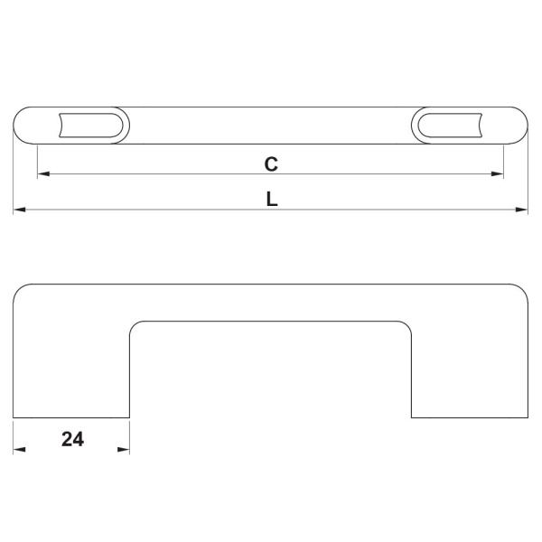 Ручка-скоба, CAPRI, 128мм, металл, черный матовый