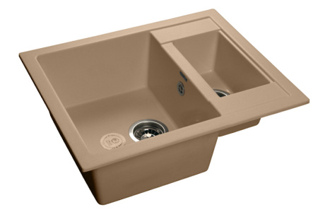 Мойка GranFest QUADRO 610K, 610х500 мм, топаз