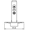 Петля накладная 110SM clip-on, с доводчиком, 48/6мм, БЕЗ ПЛАНКИ, Hafele