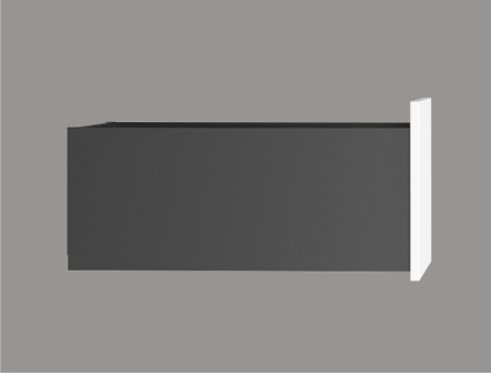 Ящик тонкостенный Nova Tech, L=500мм, H=199мм, темно-серый, HISSEN