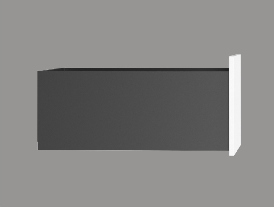 Ящик тонкостенный Nova Tech, L=450мм, H=199мм, темно-серый, HISSEN