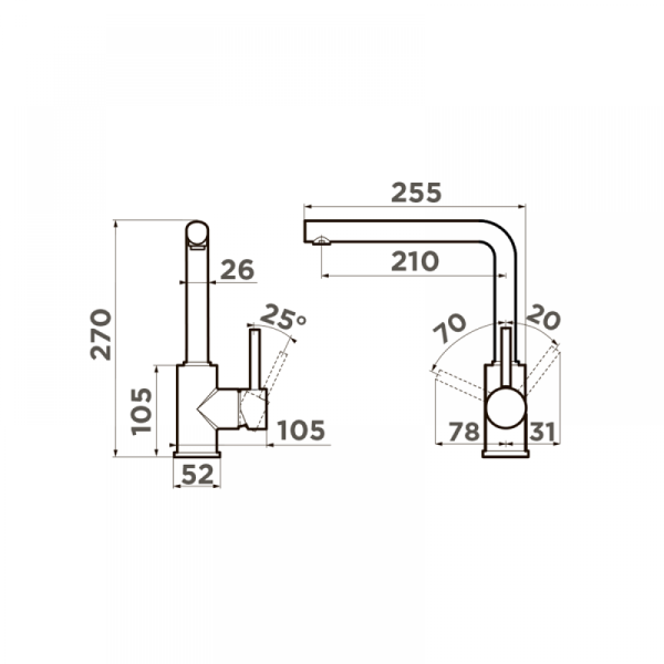 Смеситель Nakagawa-GB, латунь, графит
