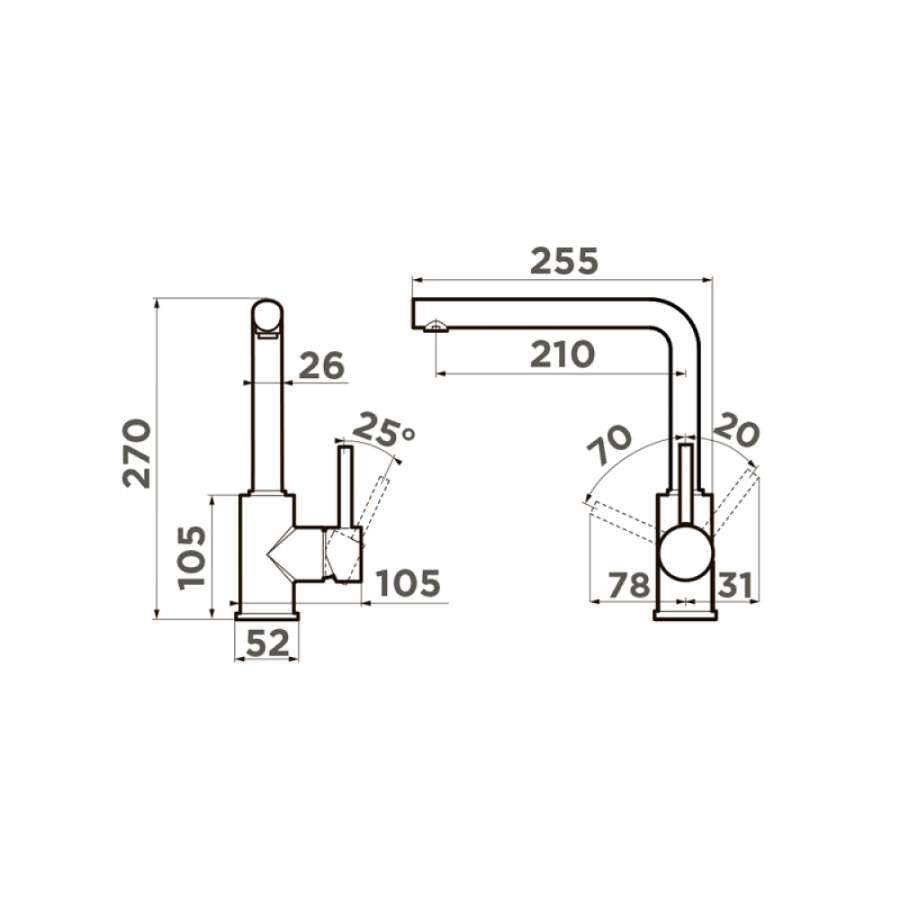Смеситель Nakagawa-GB, латунь, графит