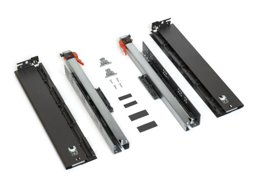 Ящик ALPHABOX с доводчиком (SC), H116/63мм, L=500мм, антрацит, Samet