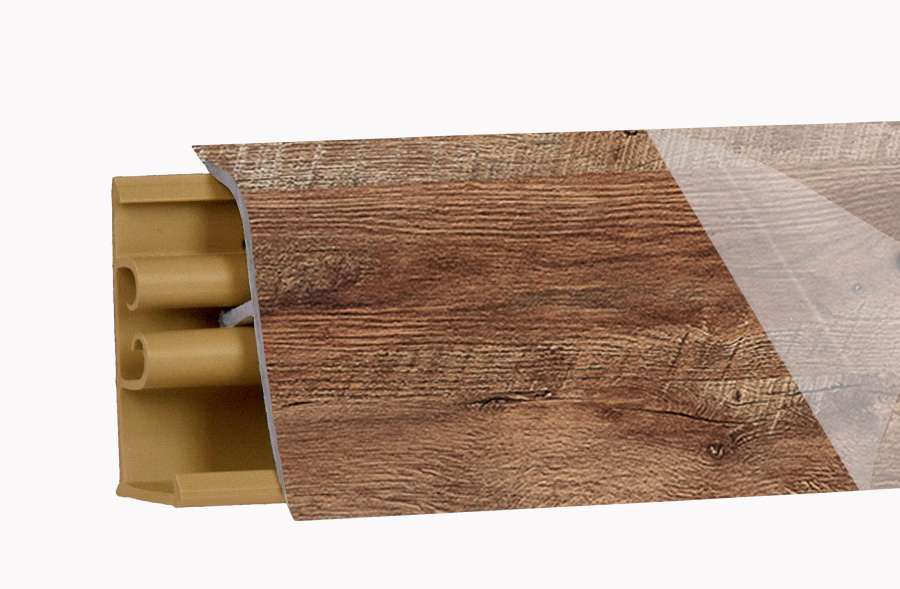 Плинтус LB-38, L=3000мм, дуб юкон, Россия