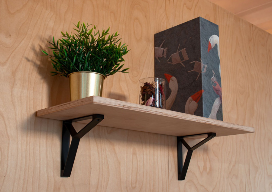 Полкодержатель Airone Eureka 903а, 158х25х177мм, металл, черный