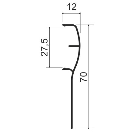 Профиль-накладка для подвесной системы 4000мм, серебро