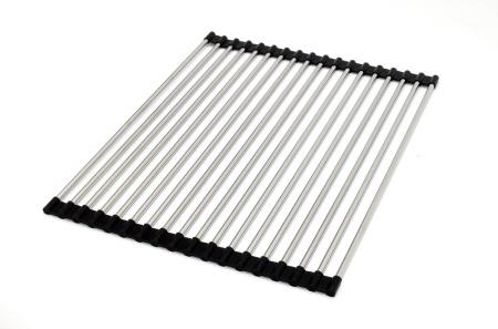 Ролл-мат, 430х330мм, круглый пруток, нержавеющая сталь/черный, HISSEN