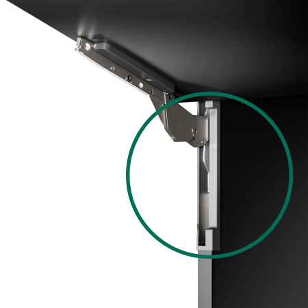 Комплект для торцевой части Фри Слим Флап при врезном монтаже, серый