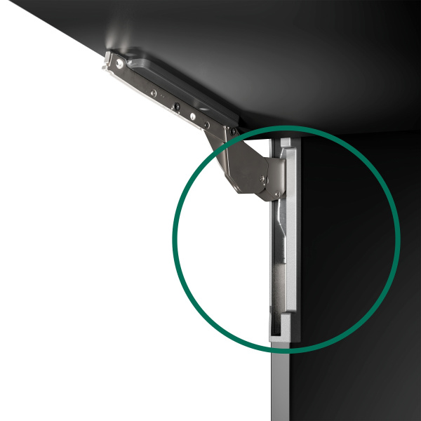 Комплект для торцевой части Фри Слим Флап при врезном монтаже, серый