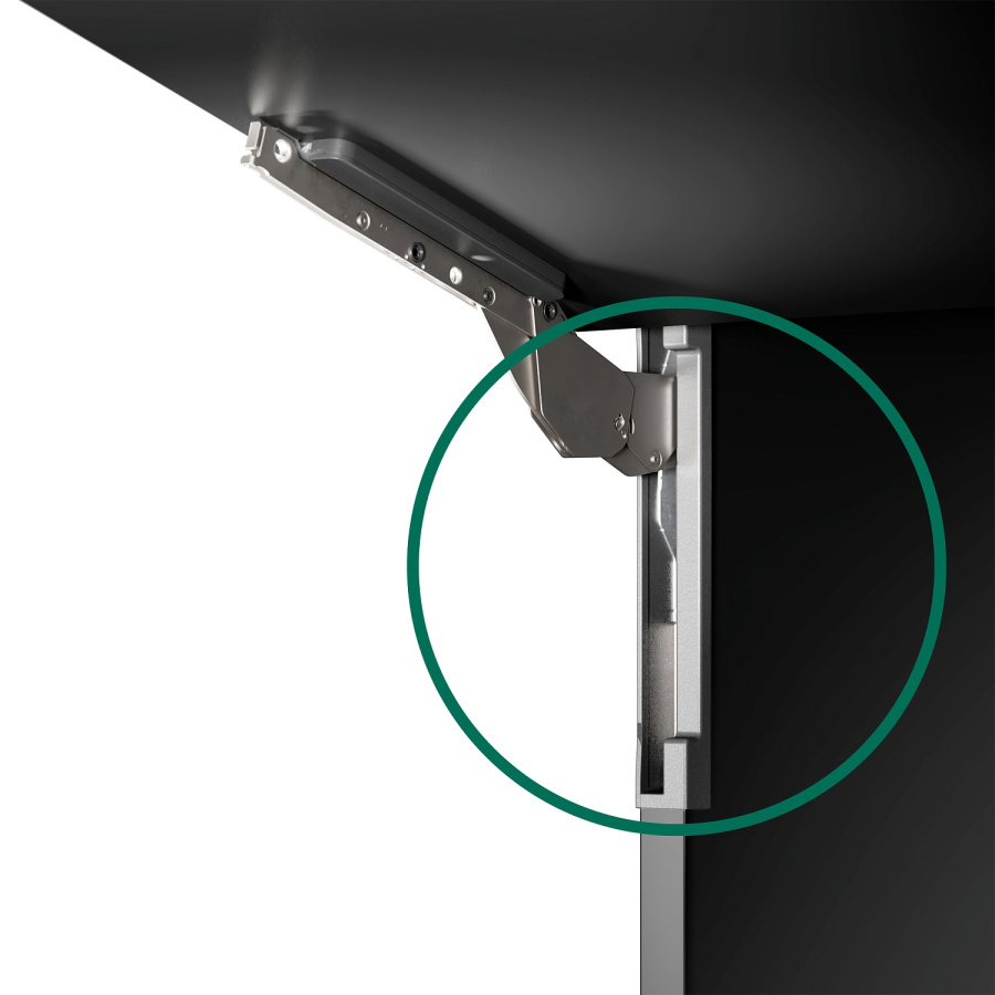 Комплект для торцевой части Фри Слим Флап при врезном монтаже, серый