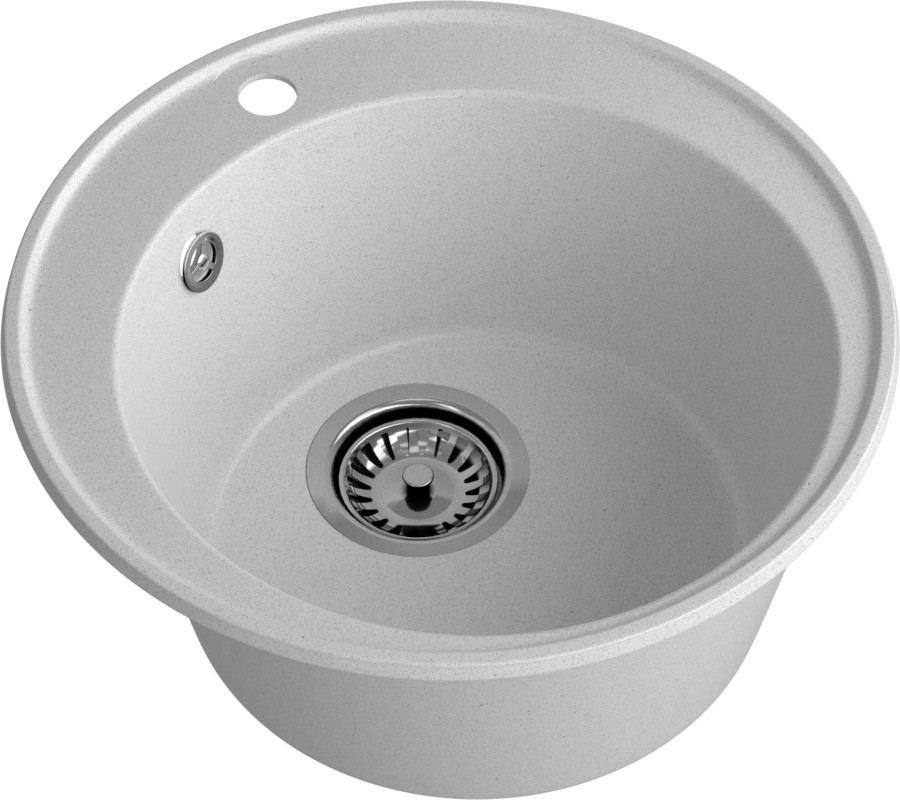 Мойка ЭкоМ 4800, d=480мм, кварц, серый (без сифона)