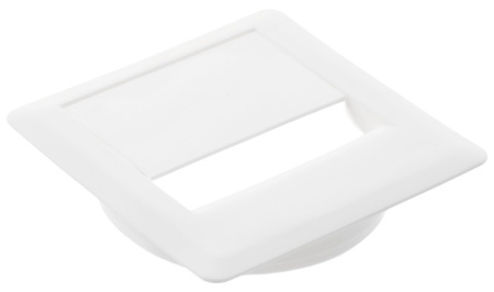Заглушка для кабель-канала, 80х80мм, пластик, белый, GTV