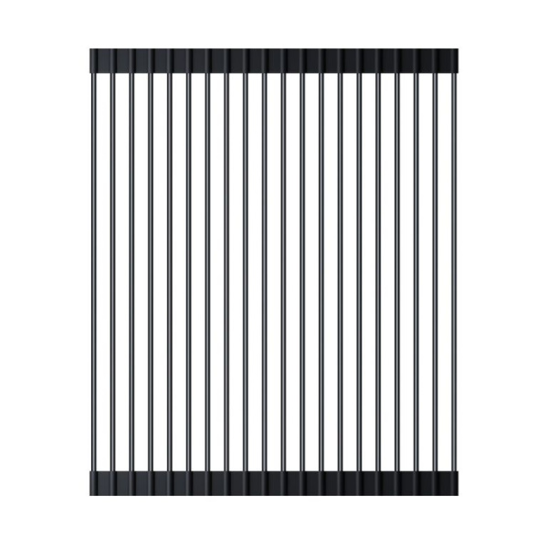 Ролл-мат для мойки с силиконом ROLL-01-GM, вороненая сталь/черный