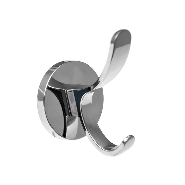 Крючок, KR 0350, двухрожковый, хром