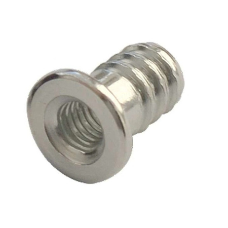 Комплект подпятника регулируемого, М6 забивная, белый, Россия