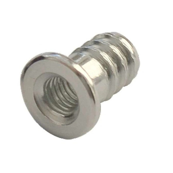 Комплект подпятника регулируемого, М6 забивная, белый, Россия