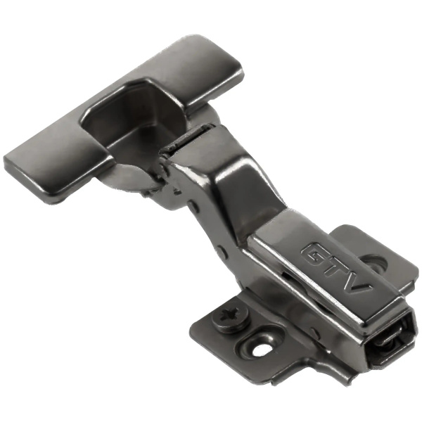 GTV Петля Silento Pro внутренняя, с планкой 0мм, доводч 2way, БЕЗ еврошурупа, 3D-регулировка, черный