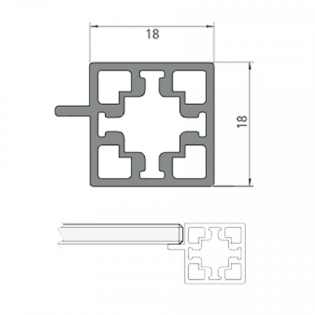 Профиль с бортиком для стекла 6мм, L=3м, черный, Confurn