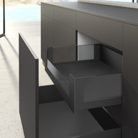 Профиль для передней панели внутреннего короба AvanTech YOU, H187, L=2000мм, алюминий, антрацит