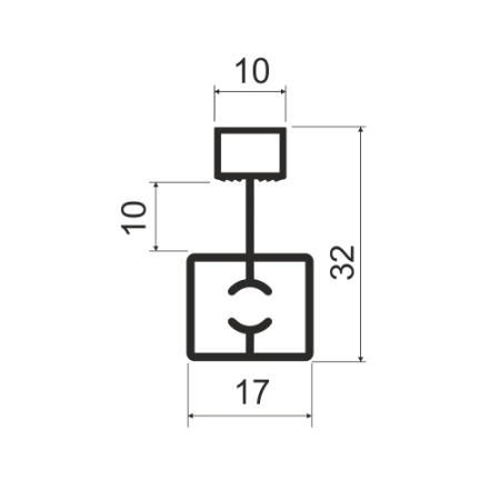 Горизонталь средняя L=5800мм, белый матовый soft touch