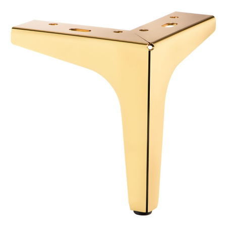 Опора декоративная мебельная, 150х135х135мм, сталь, глянцевое золото