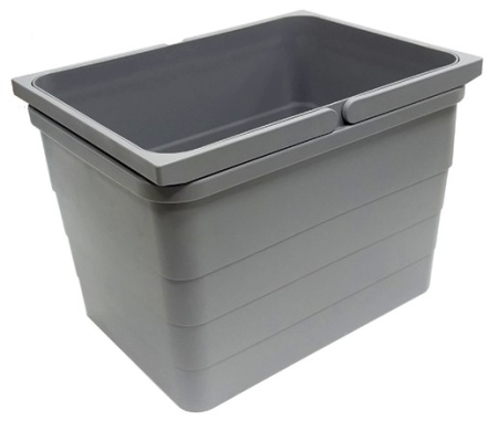 Контейнер для мусора EINS2TOP в выдвижной ящик, 12л, 306х230х220мм, серый