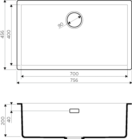 Мойка Yamakawa 75-U/I-GB, Artceramic/графит