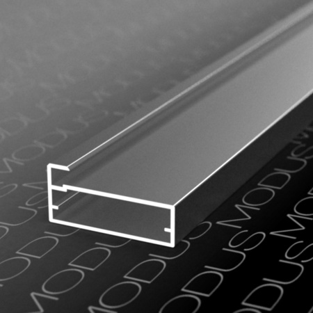 MZ13 Алюминиевый профиль для стекла, 45х21мм, L=6000мм, серебро браш