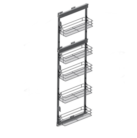 Колонна выкатная Maxima Classic с 5 корз, 200х1700мм, левая, с доводчиком, графит, Rejs