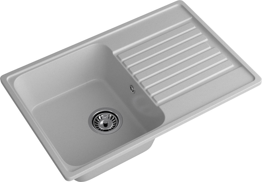Мойка ЭкоМ 7448, 740х480мм, кварц, серый (без сифона)