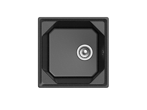 Мойка GranFest UNIQUE U-500, 500х500 мм, черный