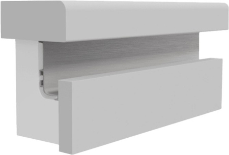 Горизонтальная ручка-профиль L-образная, h=56,6мм, L=5м, золото матовое, AQ