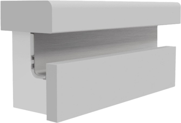 Горизонтальная ручка-профиль L-образная, h=56,6мм, L=5м, золото матовое, AQ