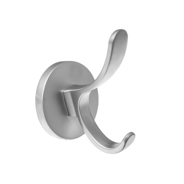 Крючок, KR 0350, двухрожковый, матовый хром