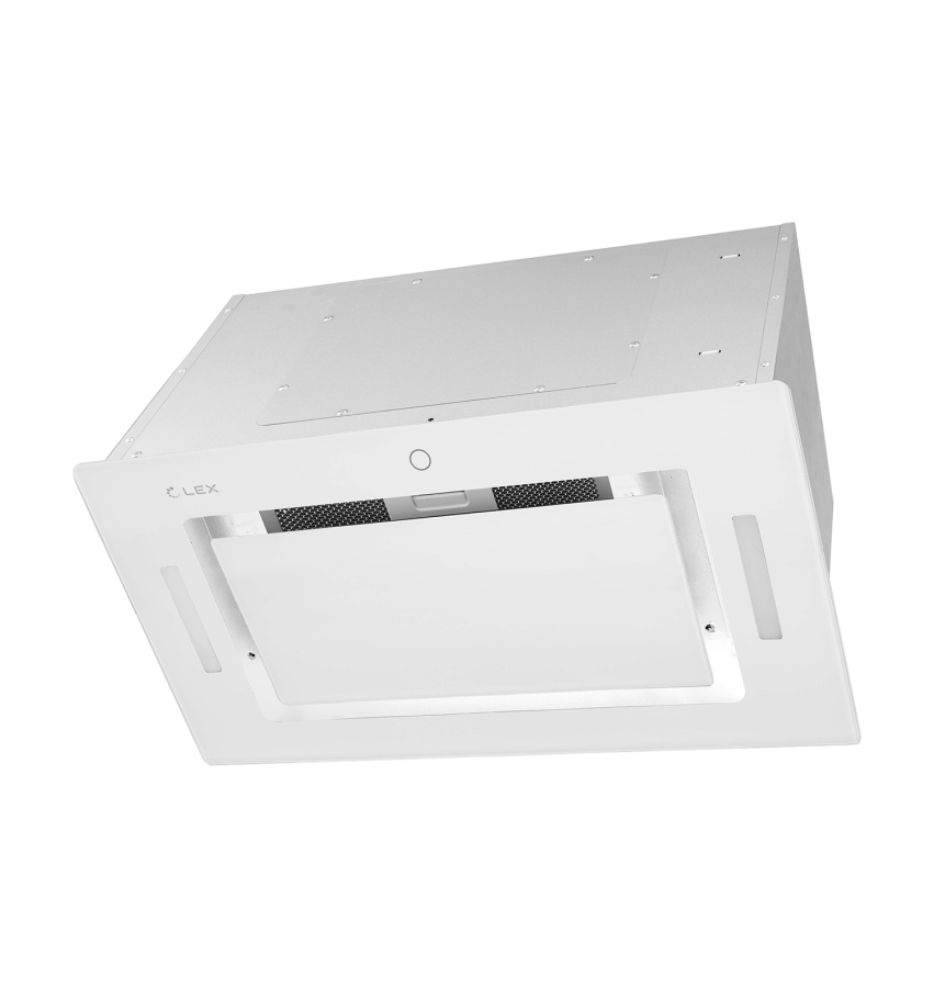 Вытяжка полновстраиваемая GS BLOC GS 600 WHITE, 60см, б/угольного фильтра, сенсор, ДУ, белый, Lex