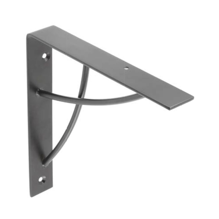 Полкодержатель NEO, 180x180мм, 40 кг на пару, черный матовый, GTV