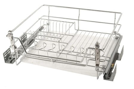 Сушка в нижний шкаф 600мм, 565х440х190мм, полного выдвижения с доводчиком+крепление, хром