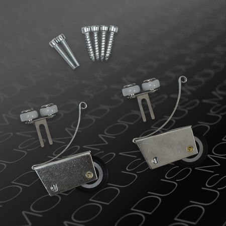 Комплект роликов для ручек MS 161, 162, 163, 164 (2верх+2ниж+винт) АСИММЕТРИЧНЫЕ 