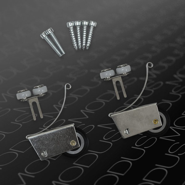 Комплект роликов для ручек MS 161, 162, 163, 164 (2верх+2ниж+винт) АСИММЕТРИЧНЫЕ 