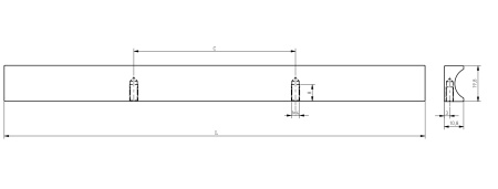 Ручка-скоба, GROOVE, 160мм, металл, алюминий, GTV