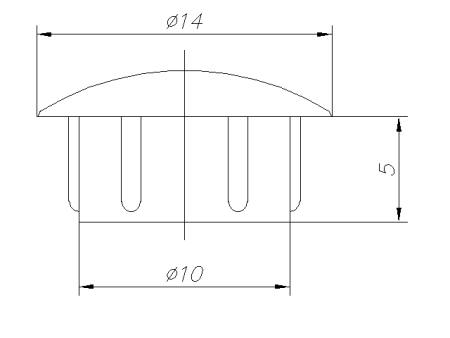 Заглушка для технических отверстий, d=10мм, светло-бежевый